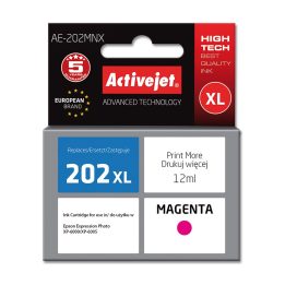 Activejet AE-202MNX inchiostro (sostituzione per Epson 202XL H34010 Supreme 12 ml magenta)