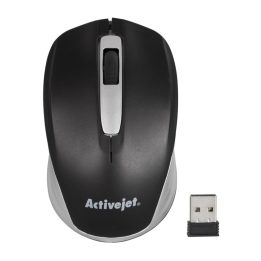 Activejet AMY-313 mouse wireless USB (ottico 1200 DPI nero e grigio)