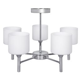 Lampada a sospensione plafoniera classica Activejet MIRA Chrome 5xE27 per soggiorno
