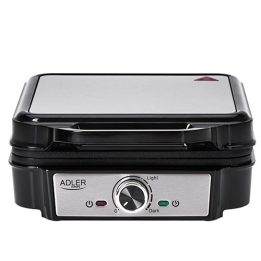 Adler AD 3083 piastra per waffle 4 waffle 1800 W nero argento