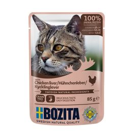 BOZITA Bocconcini di fegato di pollo in gelatina - cibo umido per gatti - 85g