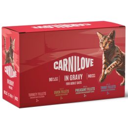 CARNILOVE Cat Pouch Gravy Box - cibo umido per gatti - 12x85g
