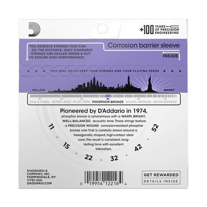 D'Addario EJ26 - acoustic guitar strings (11–52)