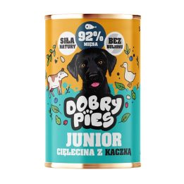 DOBRY PIES Junior Vitello con Anatra – cibo umido per cani – 400g