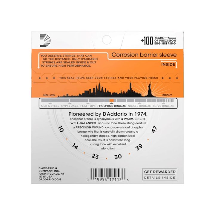 D'Addario EJ15 - acoustic guitar strings (10-47)
