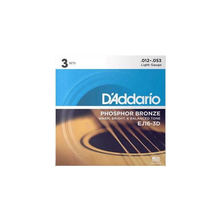 D'Addario EJ16 - acoustic guitar strings (12–53)