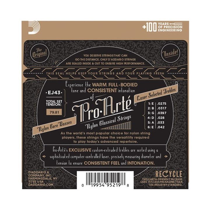 D'Addario EJ43 Pro-Arté Carbon - classical guitar strings