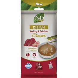 FARMINA N&D Prime Cat Cream con pollo & tonno kitten box – snack per gattini – 4x15g