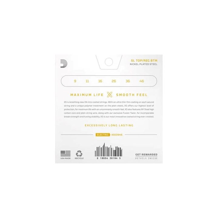 D'Addario XS Super Light (9-46) - electric guitar strings