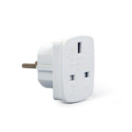 Gembird A-AC-UKEU-001 adattatore spina Tipo G (UK) Tipo F bianco