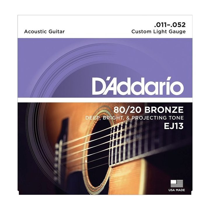 D'Addario EJ13 - acoustic guitar strings (11-52)
