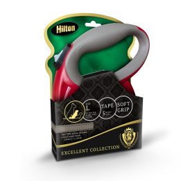 HILTON Smart dog L (30kg) - guinzaglio retrattile - bordeaux-grigio - 5 m