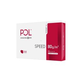 Carta fotocopiatrice ufficio POLSPEED (A4 80g/m2 500 fogli carta bianca opaca)
