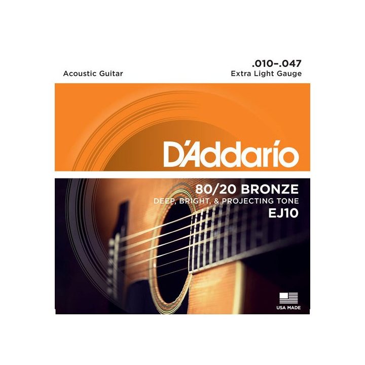D'Addario EJ10 - acoustic guitar strings (10-47)