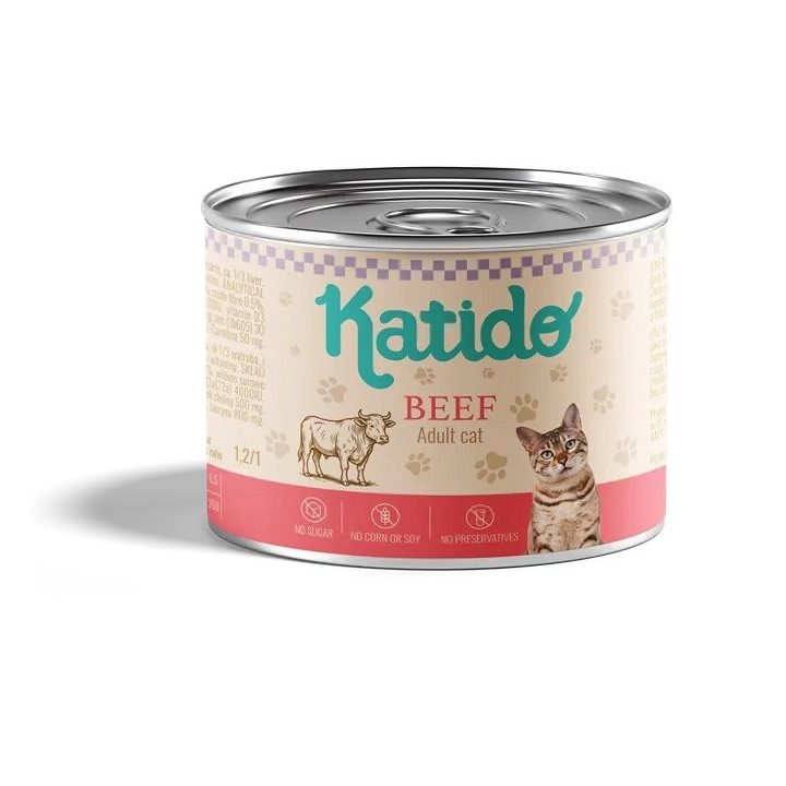 KATIDO Manzo - cibo umido per gatti - 200g