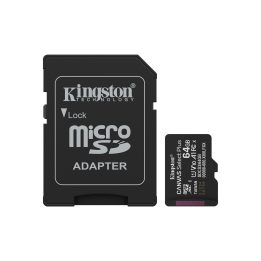 Kingston Technology 64GB microSDXC Canvas Select Plus Gen3 100MB/s A1 Scheda + Adattatore