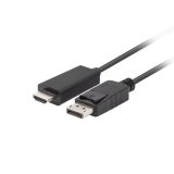 Lanberg CA-DPHD-11CC-0018-BK adattatore per cavo DisplayPort HDMI nero