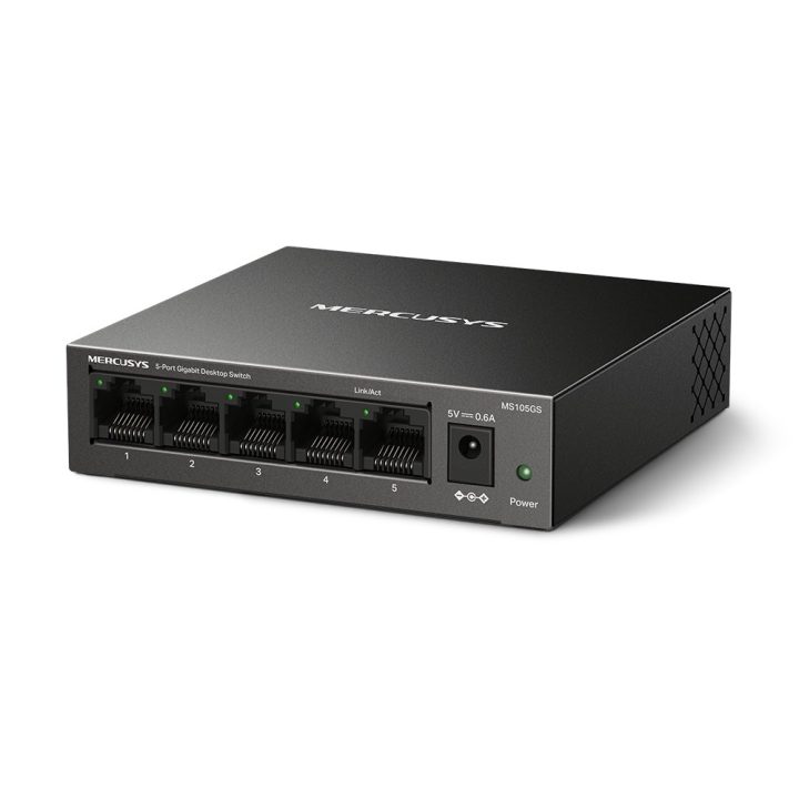 Mercusys MS105GS - Switch desktop 5 porte Gigabit nero