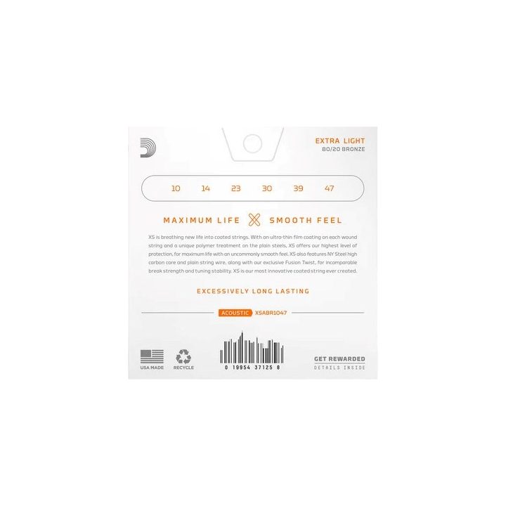 D'Addario XSABR1047 - acoustic guitar strings (10–47)
