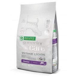 NATURE'S PROTECTION Superior Care White Dogs Grain Free Junior Salmone - cibo secco per cuccioli - 10 kg