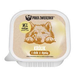 PAKA ZWIERZAKA Coniglio e cinghiale con zucca - cibo umido per cani - 150g
