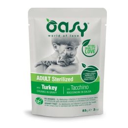 OASY Bocconcini in salsa gatto sterilizzato tacchino - cibo umido - 85g
