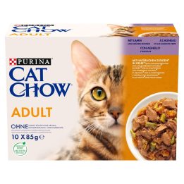 PURINA Cat Chow Agnello Fagiolini - cibo umido per gatti - 10x85 g
