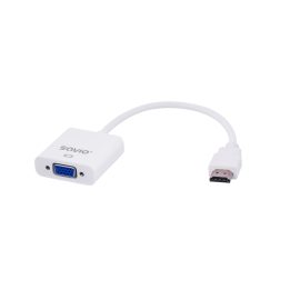 Savio CL-27B adattatore cavo video 0.1 m HDMI Type A (Standard) VGA (D-Sub) bianco
