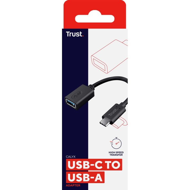 Cavo adattatore Trust Calyx - USB-C a USB-A (nero)