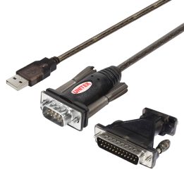 UNITEK Y-105A Cavo seriale Nero 1.5 m USB Type-A DB-9