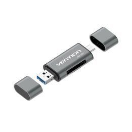 Vention USB3.0 Lettore schede multifunzione grigio tipo metallo