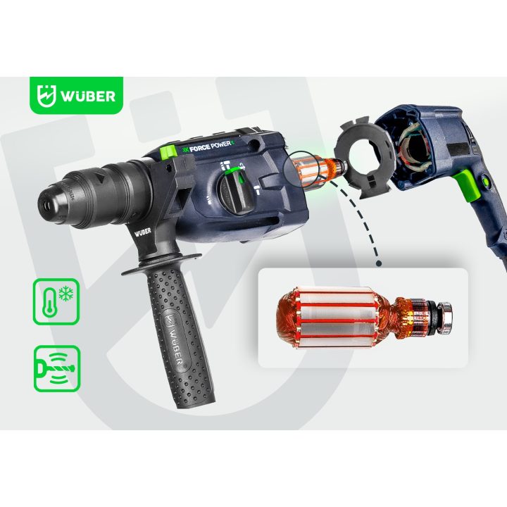 Martello rotativo con energia d'impatto 4 J 2500 W W28920 WUBER