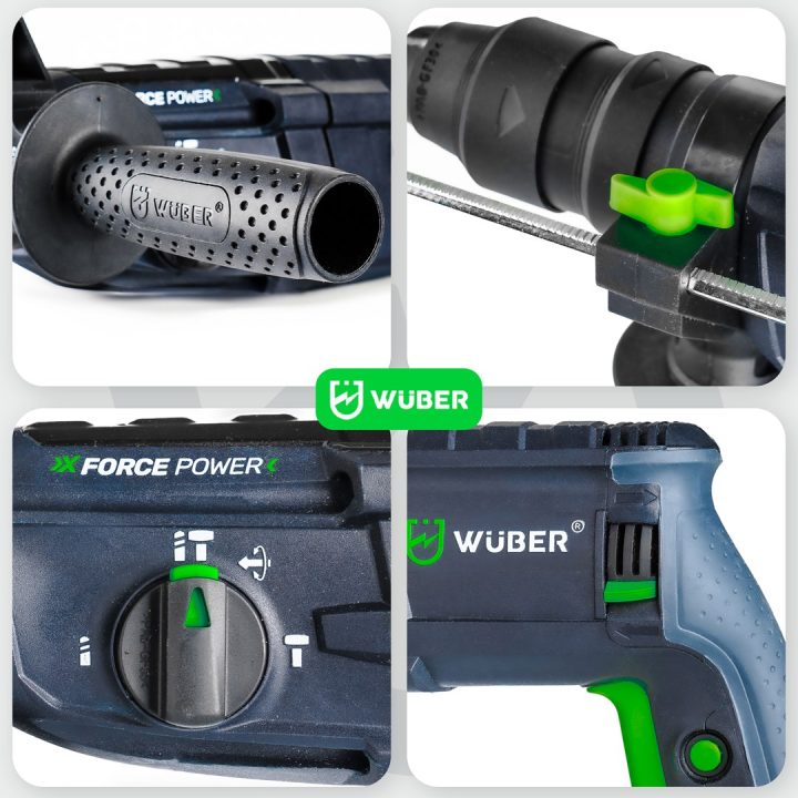 Martello rotativo con energia d'impatto 4 J 2500 W W28920 WUBER