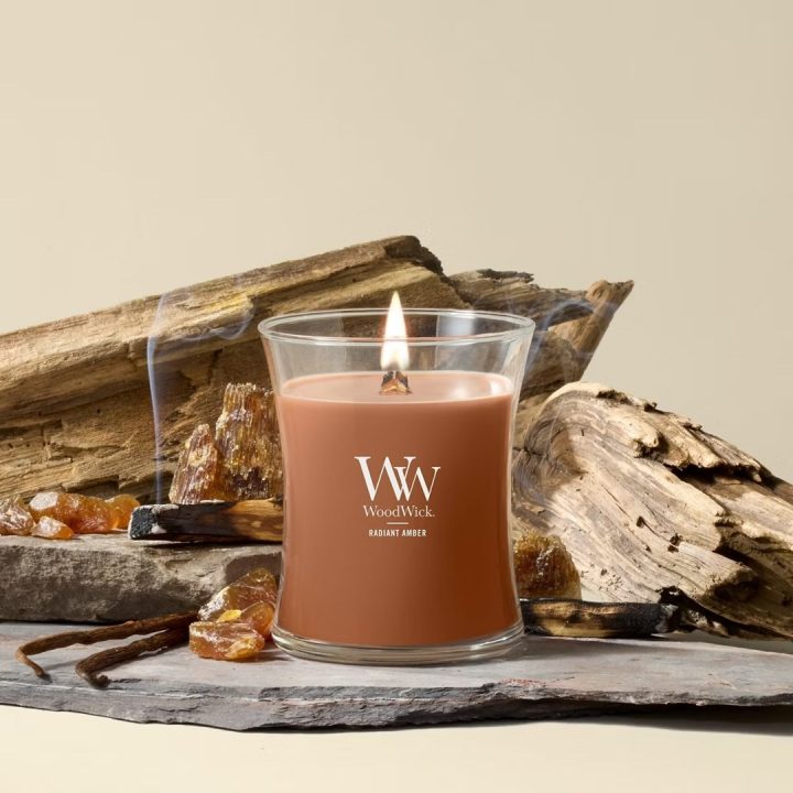Candela profumata Ellipse WOODWICK Radiant Amber 275 g 1 pezzo
