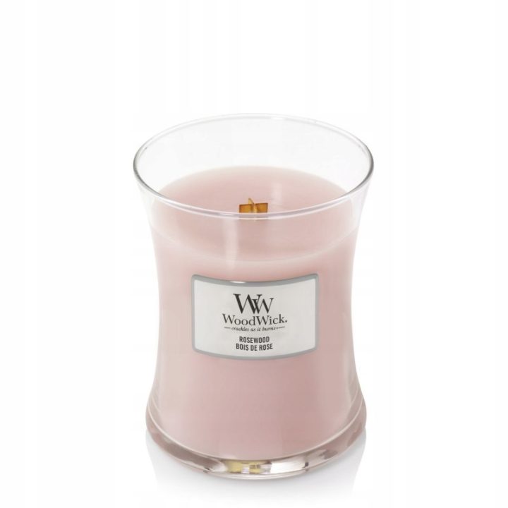 Candela profumata media WOODWICK Rosewood 275 g 1 pezzo