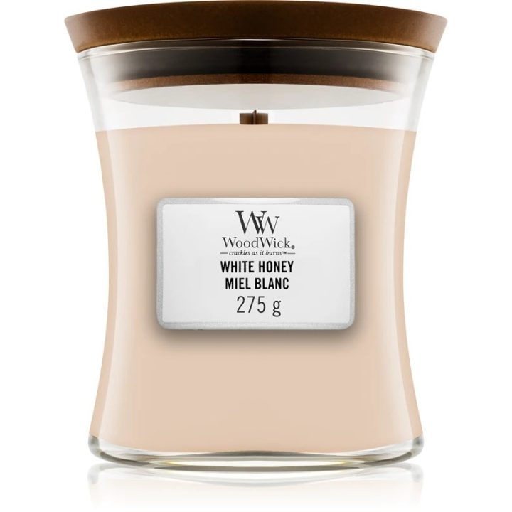 Candela profumata media WOODWICK miele bianco 275 g 1 pezzo