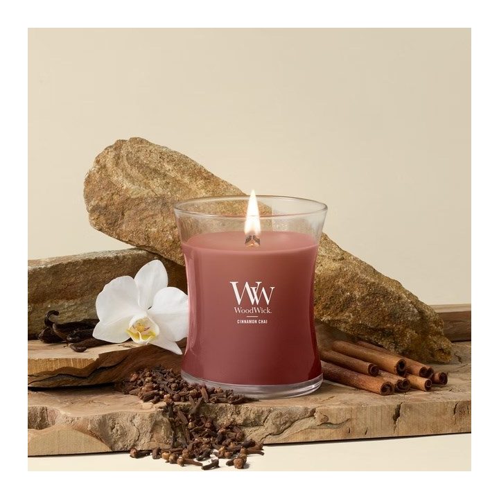 Candela profumata piccola WOODWICK Cinnamon Chai 1 pezzo