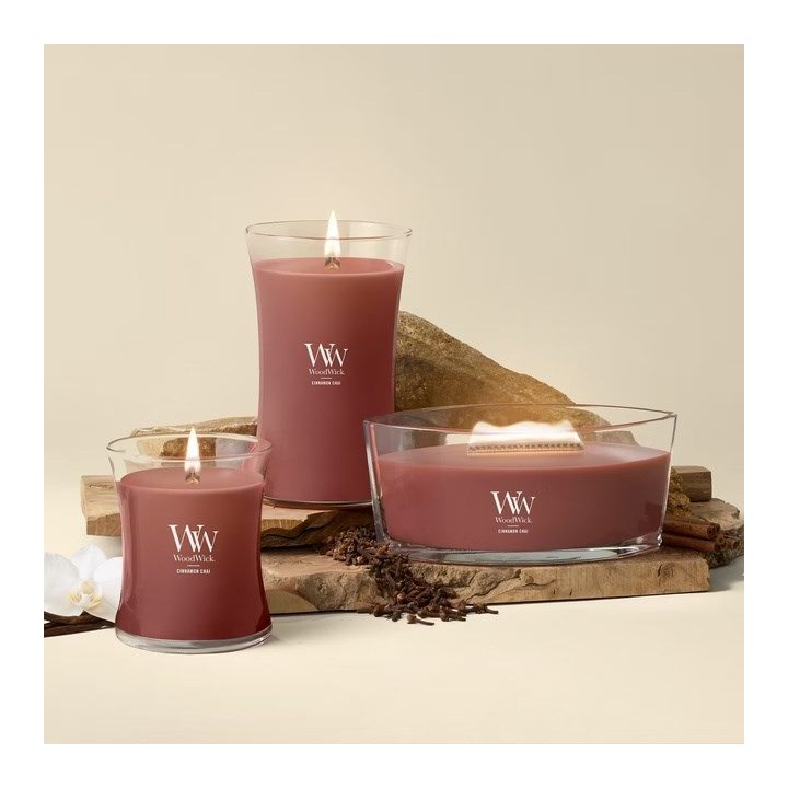 Candela profumata piccola WOODWICK Cinnamon Chai 1 pezzo