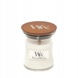 Candela profumata piccola WOODWICK teak bianco 85 g 1 pezzo