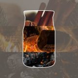 Yankee Candela Crackling Embers candela di cera Cilindro Legno Grigio 1 pz