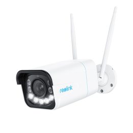 Reolink W430 - 4K Telecamera Esterna Wi-Fi di Nuova Generazione 6 5X Zoom Ottico Rilevamento Persone/Veicoli/Animali Visione Not