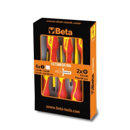 Beta 1273MQF/D6 Serie di 6 giravite slim 012730606