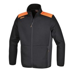 Beta 7565NG XL Felpa zip lunga, nera con inserti in grigio antracite 075650404