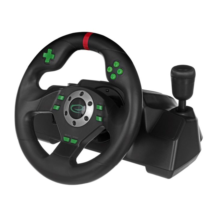 Esperanza EGW101 Gaming Controller Steering wheel Playstation Playstation 3 Digital USB Black Green