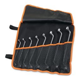 Beta 90/B8N Serie di 8 chiavi poligonali doppie curve (art. 90) in busta avvolgibile di poliestere resistente 000900156