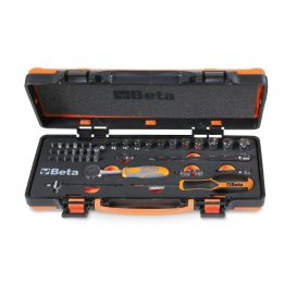 Beta 900/C12MZ Assortimento di 12 chiavi a bussola a mano esagonali, 20 inserti per avvitatori e 7 accessori in termoformato mor