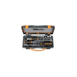 Beta 900MB/C19 Assortimento di 11 chiavi a bussola a mano poligonali e 8 accessori in cassetta di lamiera 009000977
