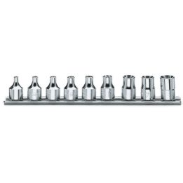 Beta 910FTX/SB9 Serie di 9 chiavi a bussola a mano per viti con testa a profilo Torx® (art. 910FTX) su supporto 009100430