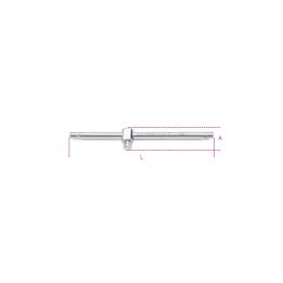 Beta 910/42 Quadro maschio 3/8" con spina scorrevole cromato 009100854