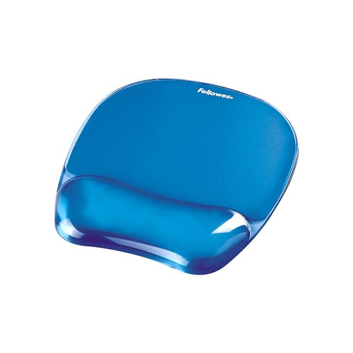 Fellowes CRYSTAL Mouse & Wrist Pad Gel cyan